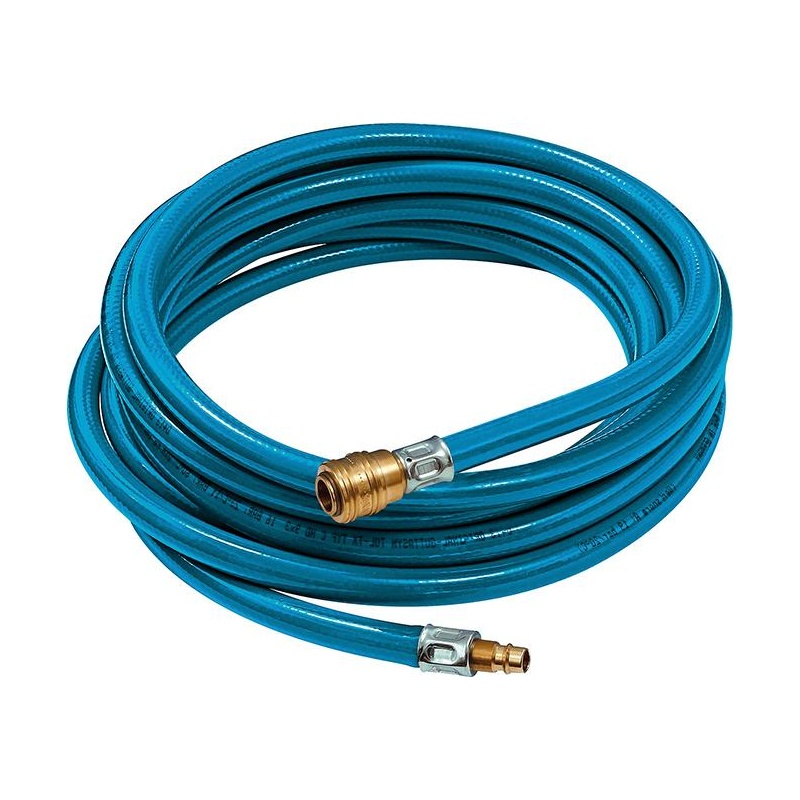 Set de furtun de atelier din PVC moale cu cuplaj cu eliberare rapida, Ø 6.3 mm, 15 bar, 10 m, RIEGLER