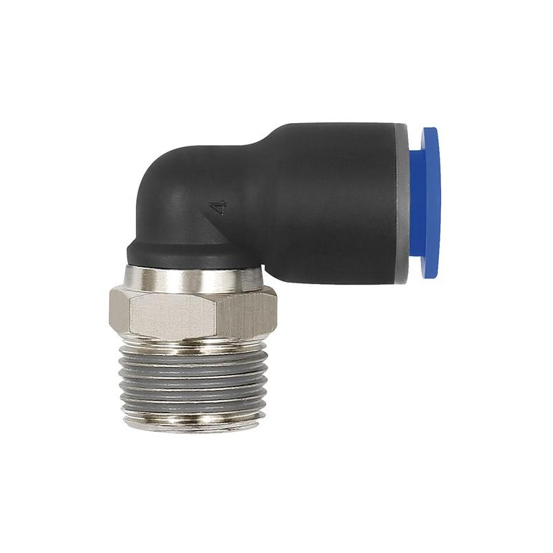 RIEGLER - Racord rapid in L aer comprimat, tata R3/8", Ø12mm [126.038-12]