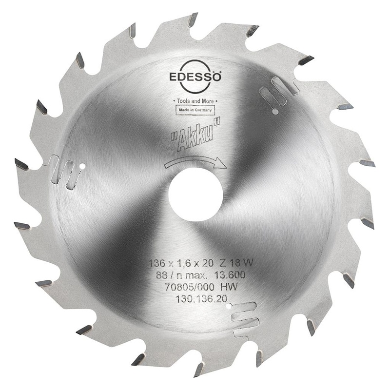 Panza fierastrau circular Edesso AKKU, W, 136x20x1.6mm, 18 dinti