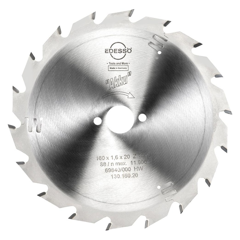 Panza fierastrau circular Edesso AKKU, W, 160x20x1.6mm, 18 dinti