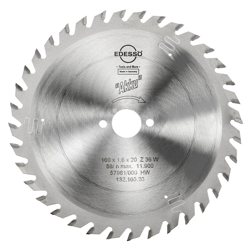 Panza fierastrau circular Edesso AKKU, W, 160x20x1.6mm, 36 dinti