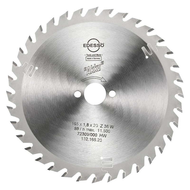 Panza fierastrau circular Edesso AKKU, W, 165x20x1.8mm, 36 dinti