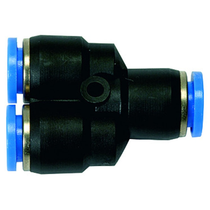 Conector Y, pentru furtun Ø 4 mm, lungime 35.5 mm, max. 10 bar, RIEGLER
