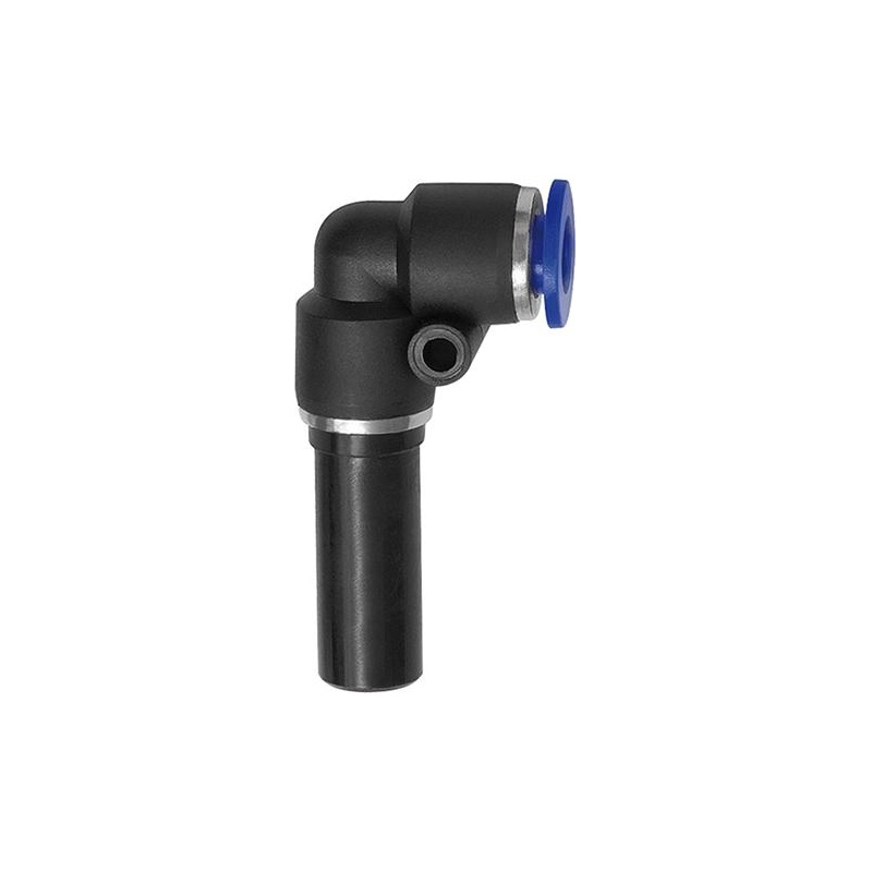 Conector L, cu dop de blocare, pentru furtun Ø 4 mm, lungime 31.0 mm, max. 15 bar, RIEGLER