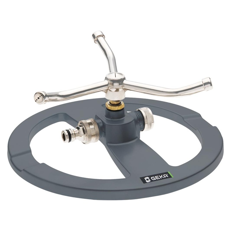 Aspersor circular cu 3 brate, irigare la 4 bar-12 m, cu racord metalic, GEKA