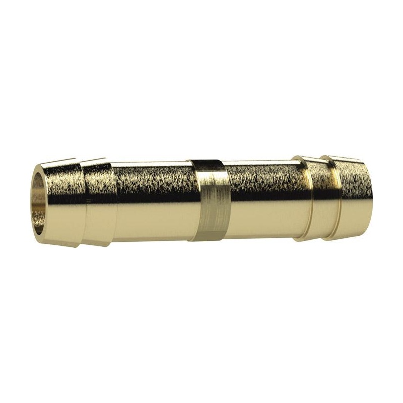 Niplu dublu pentru furtun, din alama, Ø9mm, 55mm, RIEGLER