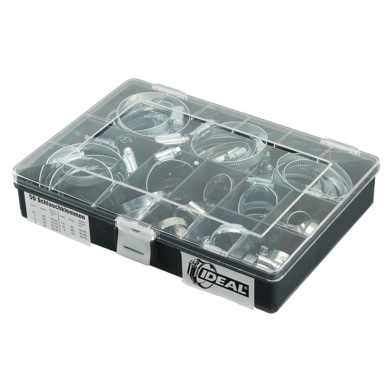 Coliere metalice pentru furtun IDEAL, W5, 12 mm, 50 bucati, IDEAL