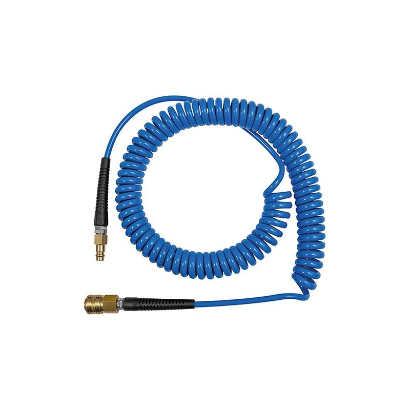 Riegler - Furtun aer comprimat spiralat, albastru, cuplaj si conector, NW 7.2, 10x6.5mm, 6m [SP10600PUSK]