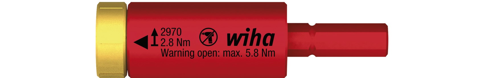 Adaptor cuplu Wiha EASYTORQUE, VDE, pentru SLIMBITS si SLIMVARIO, 2.8Nm