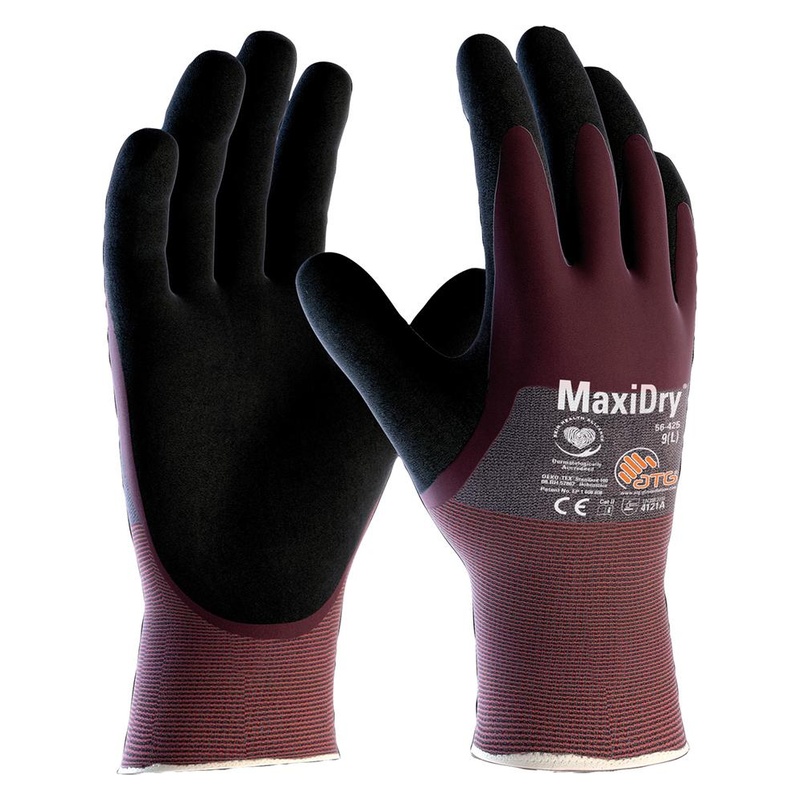 Manusi protectie taiere Atg MAXIDRY 56-425, negru/gri, mas. 10