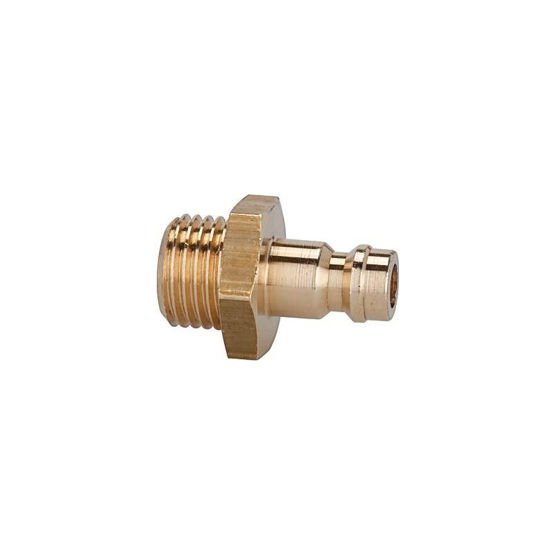 Niplu de conectare NW 5, alama, filet exterior G1/8", 25 mm, SW 14, max. 35 bar, RIEGLER