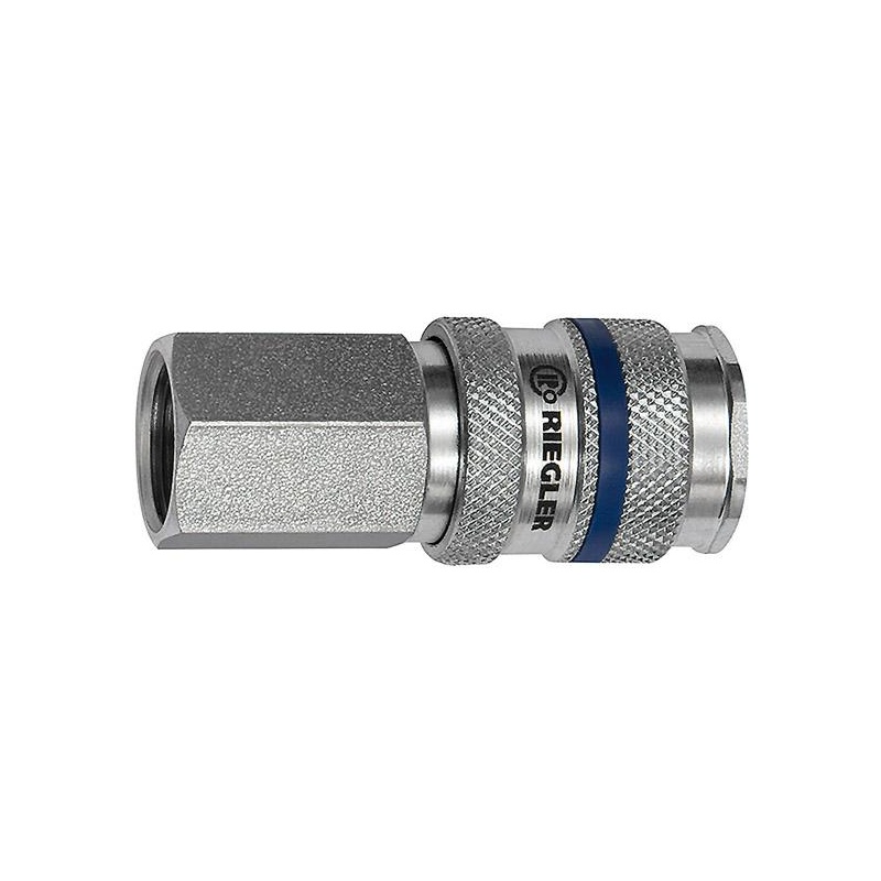Cupla rapida NW 7.8, din otel, Filet interior R 1/4 ', 54mm, cheie 19mm, RIEGLER