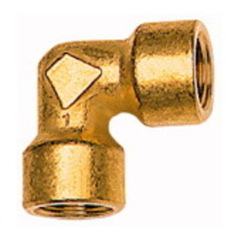 Racord 90 °, din alama, cu filet interior pe ambele parti, G3/8", 28 mm, cheie 17 mm, max. 60 bar, RIEGLER