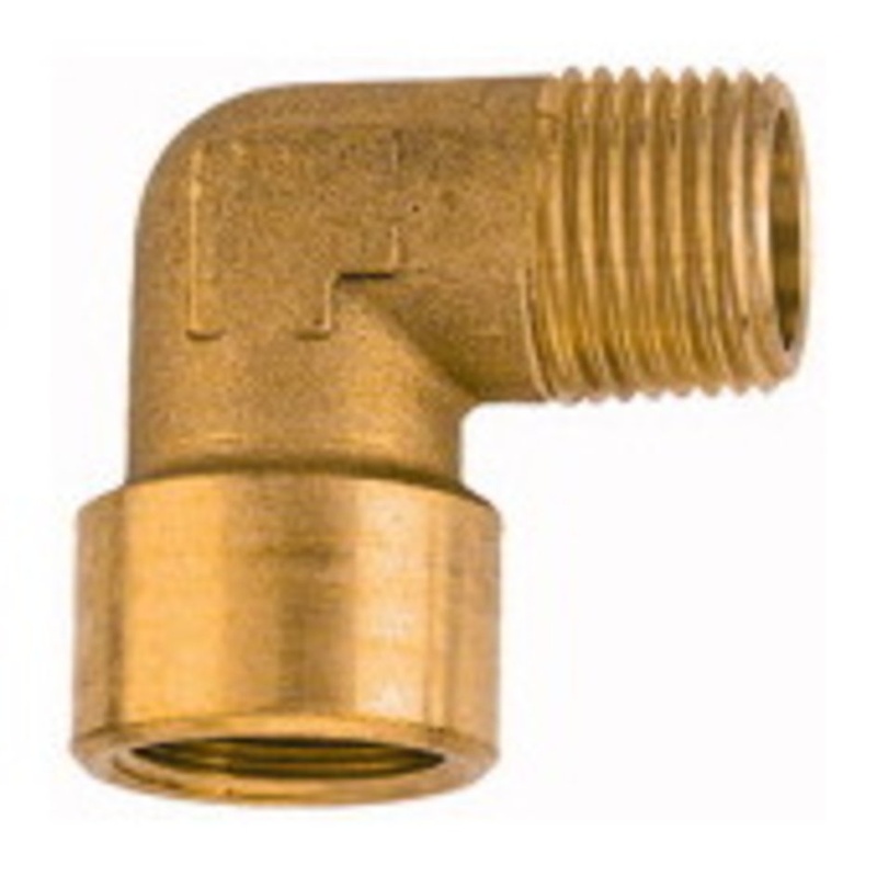 Racord 90 °, din alama, filet exterior x interior, R 1/4" x G1/4", cheie 13 mm, max. 60 bar, RIEGLER