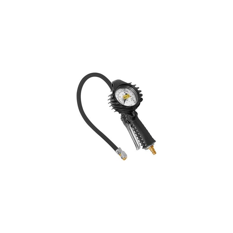 Pistol de umflat roti cu manometru, calibrat, 0-12 bar, furtun pivotant cu mufa de conectare, RIEGLER