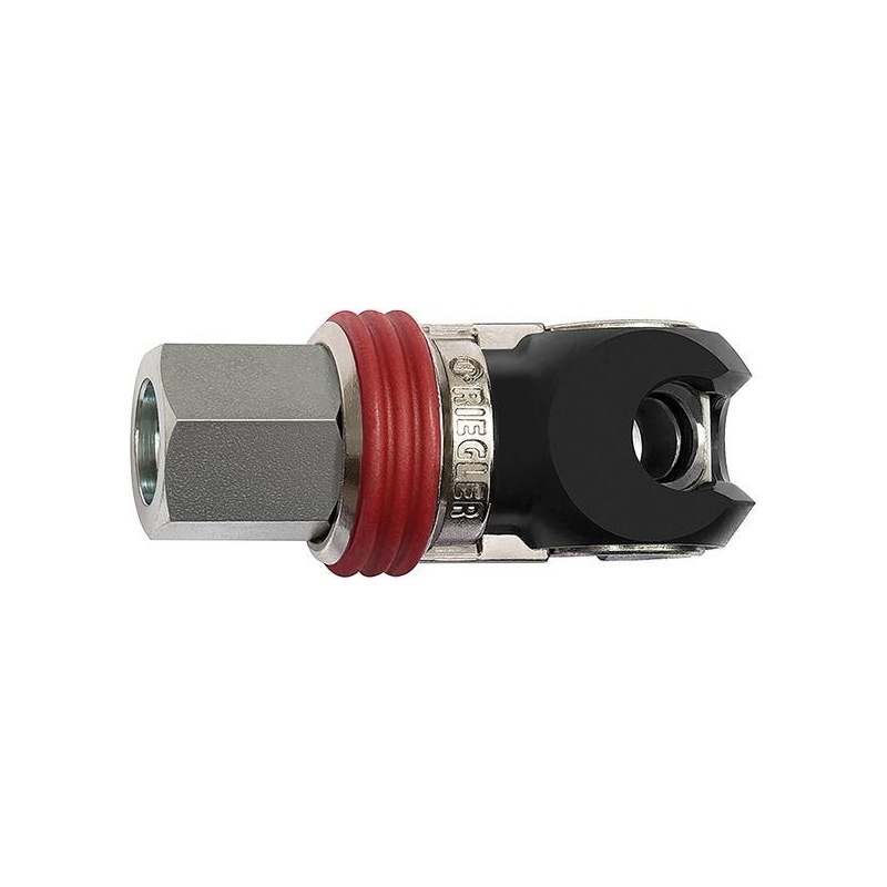 Cupla de siguranta pivotanta, NW 7.2, din otel, filet interior G 1/4", 69 mm, SW 20 mm, RIEGLER