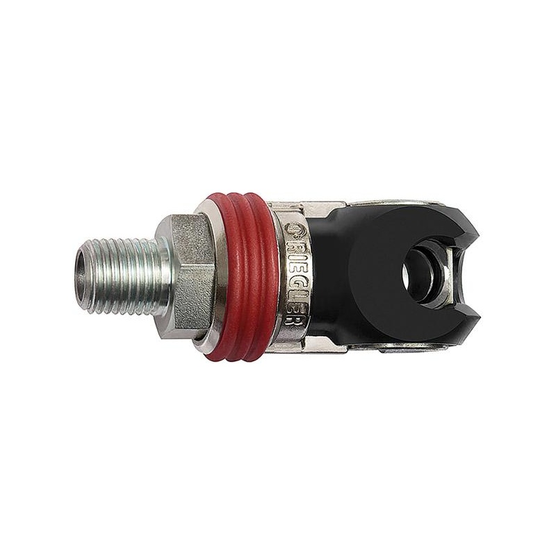 Cupla de siguranta pivotanta, NW 7.2, din otel, filet exterior G 1/4", 69 mm, SW 20 mm, RIEGLER