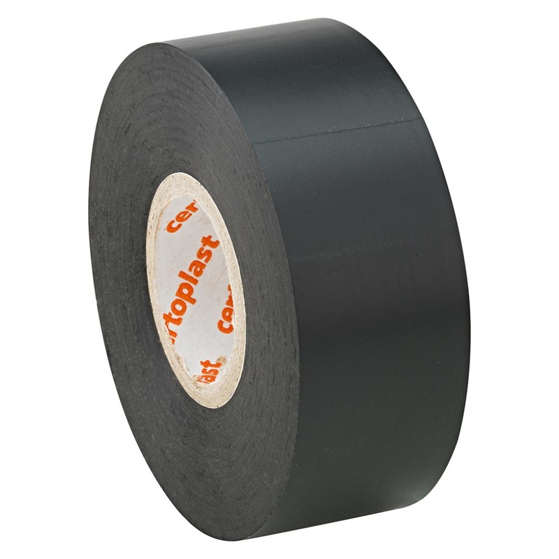 certoplast - Banda izolatoare standard, negru, 25mm, 25m