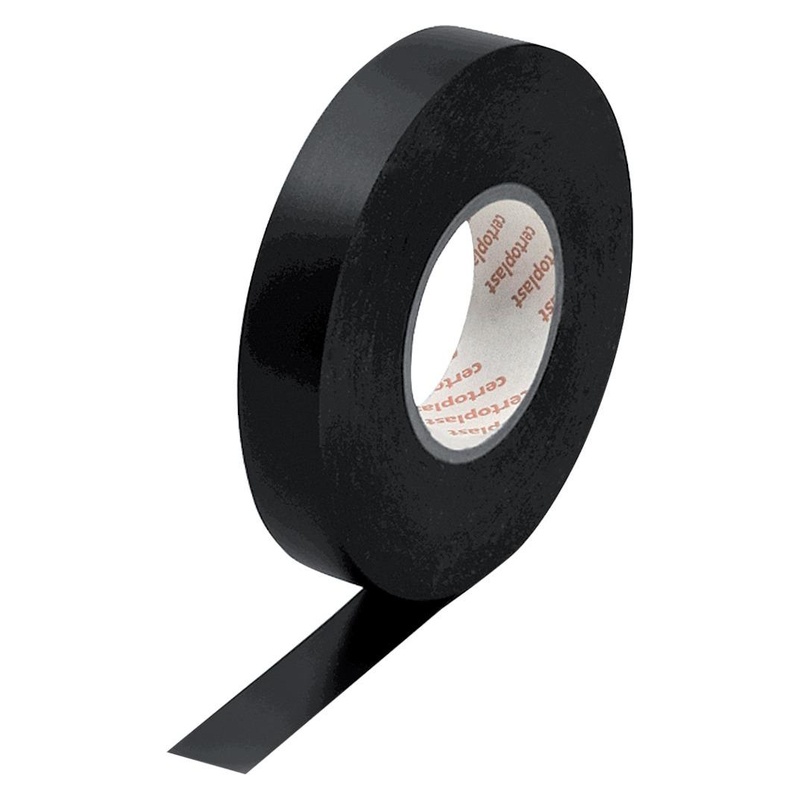 certoplast - Banda izolatoare neagra 19mm, 10m