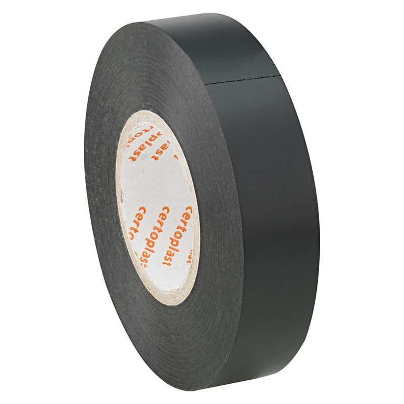 certoplast - Banda izolatoare standard, negru, 19mm, 33m