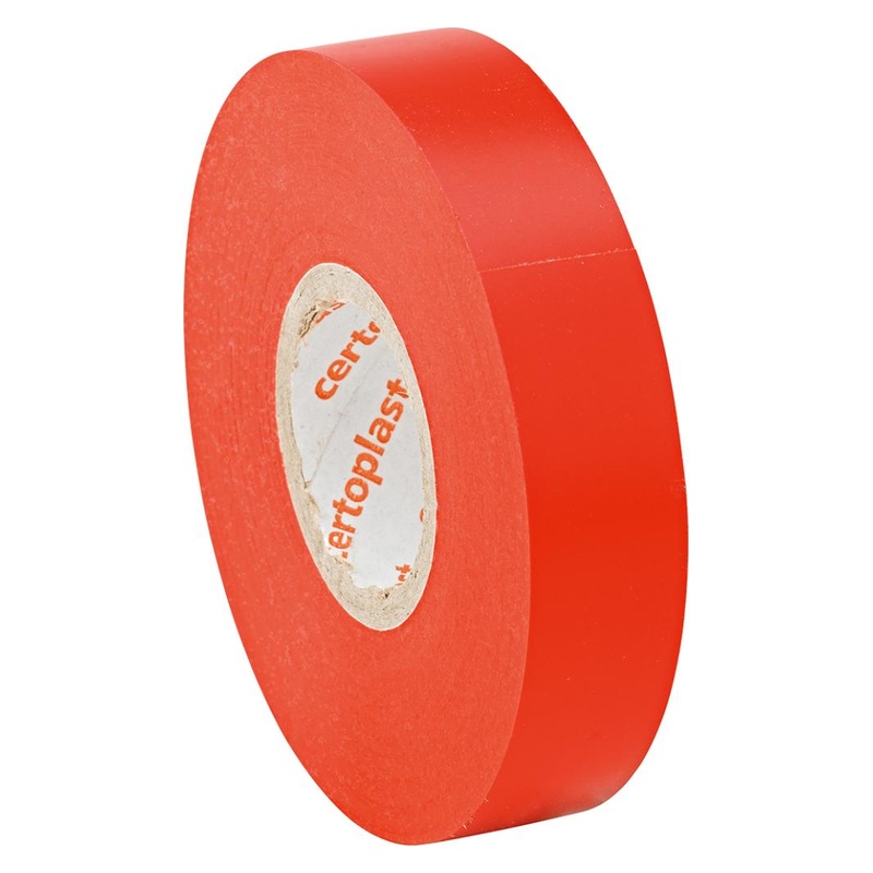 certoplast - Banda izolatoare standard, rosu, 15mm, 25m